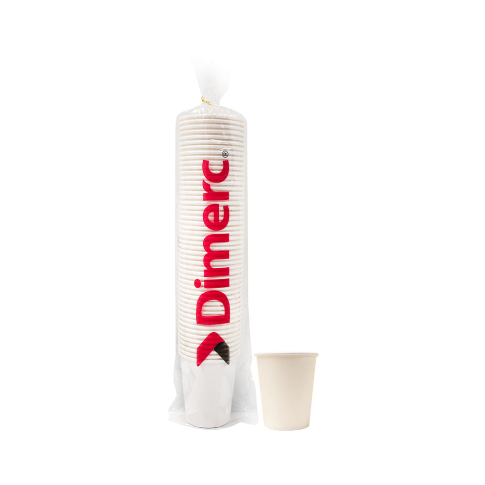Vaso Polipapel blanco 8 oz paquete 50 unidades Dimerc - Dimerc.pe