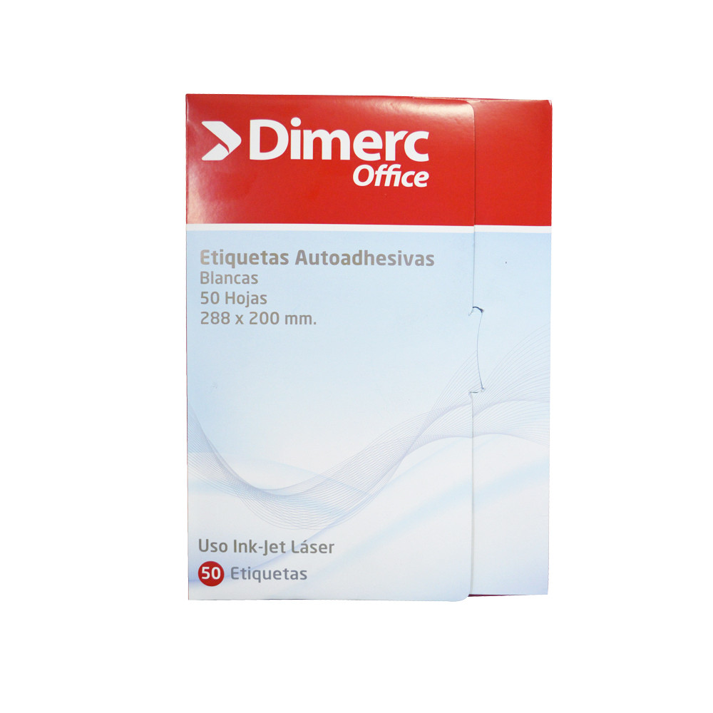 Etiqueta inkjet A4 007(200x288mm) 50 hojas 50 unidades por caja Dimerc ...