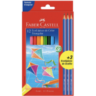 COLORES LARGOS TRIANG X12+3LAP120512 FABER CASTELL