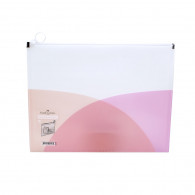 Sobre con zipper A4 fb1408-cr rosado Faber Castell