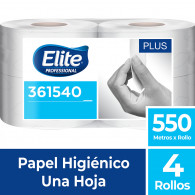 PAPEL HIG. JUMBO 1H BL 550MT X 4 ROLLOS PLUS ELITE