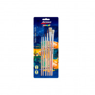 Set pinceles pelo pony/cerda mango madera x 6 und