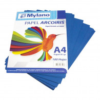 PAPEL A4 80G 100 H AZUL INTENSO MYLANO