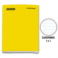 Cuaderno engrapado cuadrimax 1x1  A4x80 hojas amarillo Chikitines