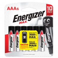 Pila AAA x 4und + 2 gratis 1.5v Max Energizer