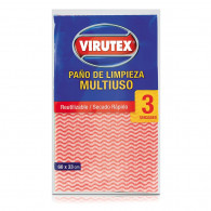 PAÑO D/LIMPIEZA MULTIUSO X 3UNDS CLASICA VIRUTEX