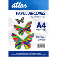 PAPEL ARCOIRIS A4 70GR 500 HJS (10 COL) ATLAS