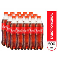 GASEOSA 500 ML DESCART PACK X 15 UN COCA COLA