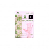 GUANTES DE POLIETILENO TALLA L X 100 UND