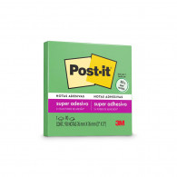 Notas adhesivas 3x3 pulgadas 90 hojas verde 654 super sticky Post it