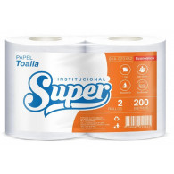 PAPEL TOALLA ECONOM 1H BL 200MT X 2 ROLLOS SUPER