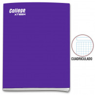 Cuaderno cuadriculado A4 x 80 hojas morado Xteen