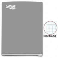 Cuaderno cuadriculado A4 x 80 hojas plomo Xteen