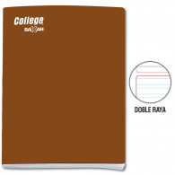 Cuaderno doble raya A4 x 80 hojas marron Bakan