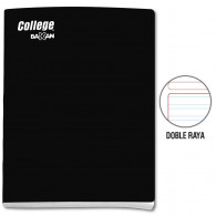 Cuaderno doble raya A4 x 80 hojas negro Bakan