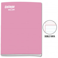 Cuaderno doble raya A4 x 80 hojas rosado Bakan