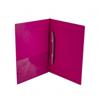 FOLDER DOBLE TAPA, OFICIO CON GUSANO MAGENTA