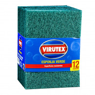 ESPONJA VERDE 10X14 CM PACK X 12 UN