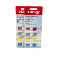 BANDERITAS ADH. 0.5" X 4 COLORES DIMERC