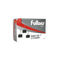 BINDER CLIPS 25MM (1") CAJA X 12 UNI FULTONS