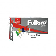 CHINCHES INDICADOR PUSH PIN D/COLOR X50 UN FULTONS