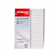 Separador A4 alfabético (A-Z) gris pp Dimerc