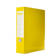 Archivador palanca carton plastificado lomo ancho oficio amarillo Nikel