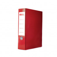 Archivador palanca carton plastificado lomo ancho oficio rojo Nikel