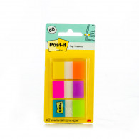 Post-it banderitas adhesivas colores brillantes 6 colores 2.3 cm x 4.3 cm