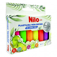 Plastilina jumbo neon non drying cajas x 6 unidades Nilo Arti Creativo