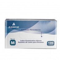 Guantes de látex con polvo x 100 und talla M Alkhofar