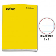 Cuaderno engrapado cuadrimax 2x2 A4x80 hojas amarillo Chikitines