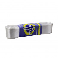 Cinta satinada blanco 2.5cm rollo x 10 metros