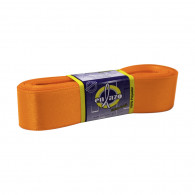 Cinta satinada naranja fosforescente 2.5cm rollo x 10 metros