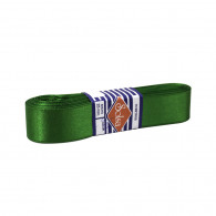 Cinta satinada verde 2.5cm rollo x 10 metros