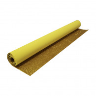 Microporoso 1.5mm glitter dorado 50cm x 70cm x 1 unidad