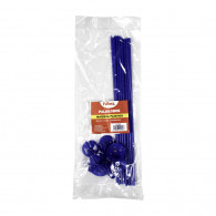 Paliglobos de plástico azul x 12 unidades