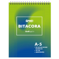 Block bitácora anillado a5 90 hojas 90 gr Grafipapel