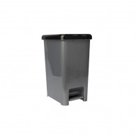PAPELERA HOMY SLIM CON PEDAL GRIS/T.NEGRA 25LT BASA