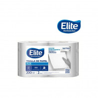 Papel Toalla Plus 1 hoja 200 Mts x 2 Rollos Elite