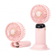 VENTILADOR FAN RECARGABLE 5 VEL ROSADO
