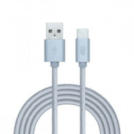 Cable nylon gris 2.0 metros USB-A a USB-C I2GO