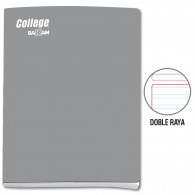 Cuaderno doble raya A4 x 80 hojas plomo Bakan