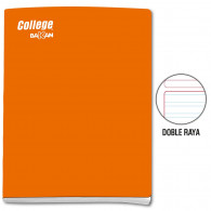 Cuaderno doble raya A4 x 80 hojas naranja Bakan