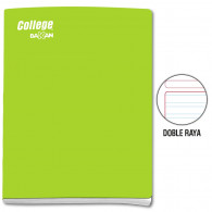 Cuaderno engrapada doble raya A4 x 80 hojas verde limón Bakan