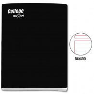 Cuaderno rayado A4 x 80 hojas negro Bakan