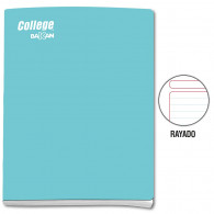 Cuaderno rayado A4 x 80 hojas turquesa Bakan