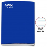 Cuaderno triple renglón A4 x 80 hojas azul Xteen