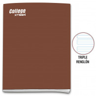 Cuaderno triple renglon A4 x 80 hojas marron Xteen