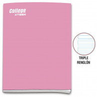 Cuaderno triple renglón A4 x 80 hojas rosado Xteen